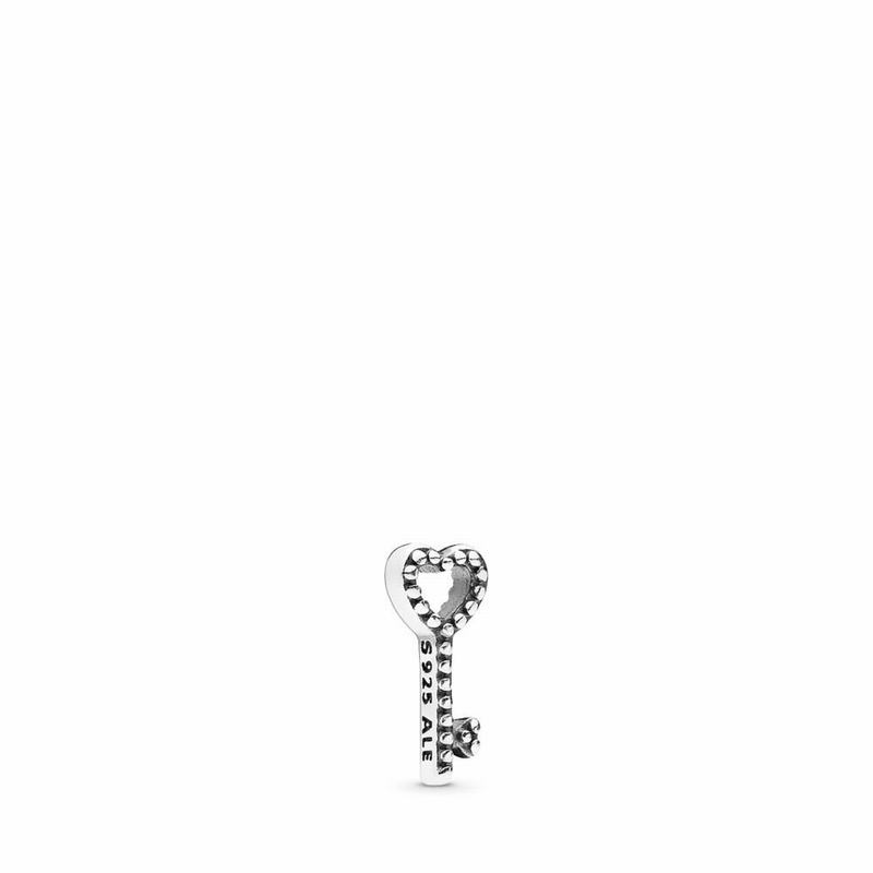 Pandora Australia Heart Key Petite Locket Charm - Sterling Silver | WNBODJ652